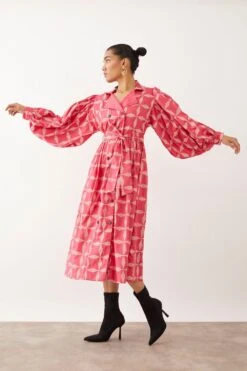 SNOB Alexis Rose Trench Style Dress 9 SNOB Alexis Rose Trench Style Dress -Inca Sales Store 11823sb11 3