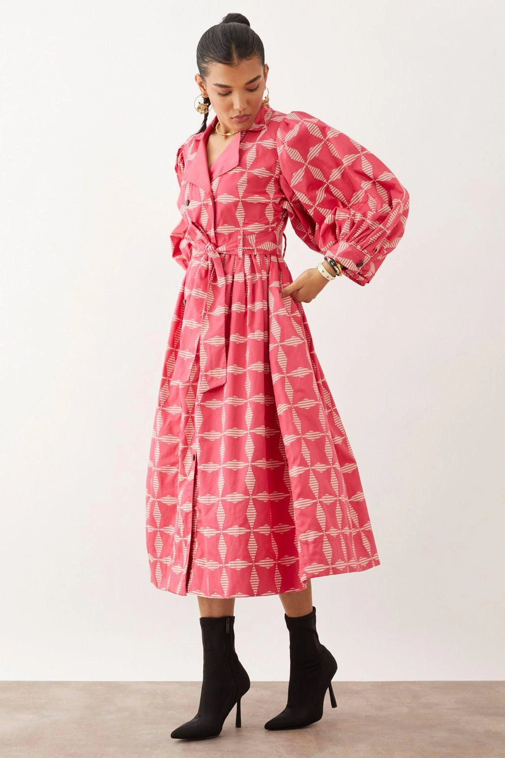 SNOB Alexis Rose Trench Style Dress 6 SNOB Alexis Rose Trench Style Dress - Image 4