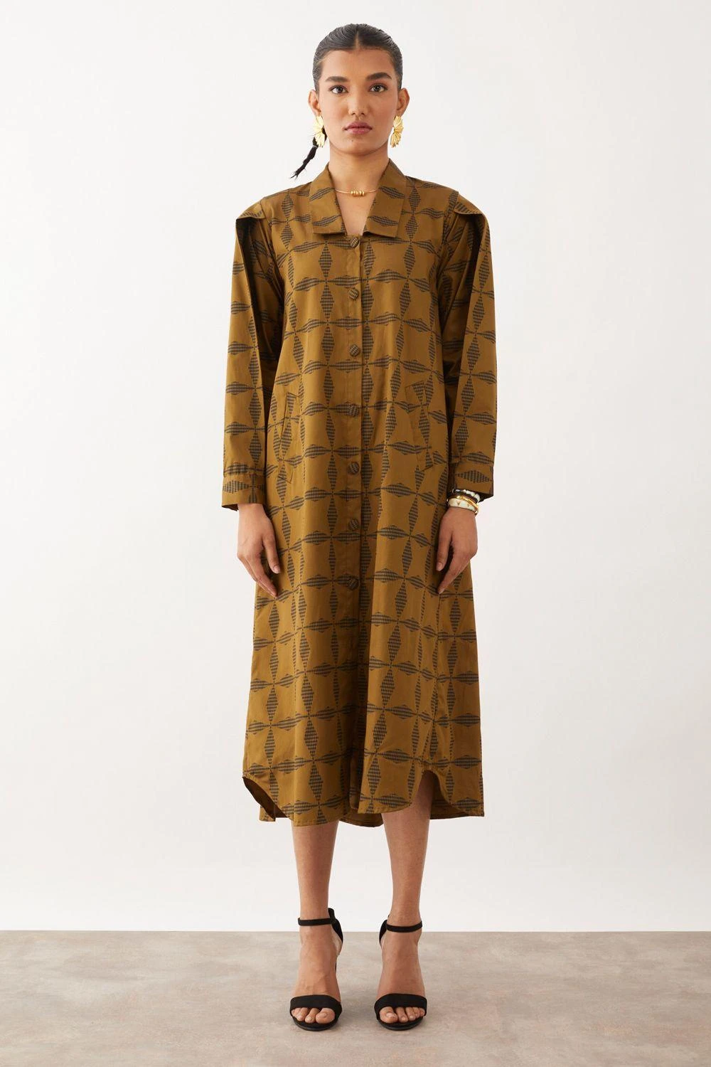 SNOB Faro Olive Trench Style Dress 3 SNOB Faro Olive Trench Style Dress