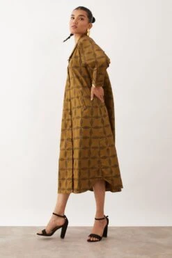 SNOB Faro Olive Trench Style Dress 8 SNOB Faro Olive Trench Style Dress -Inca Sales Store 11823sb13 3