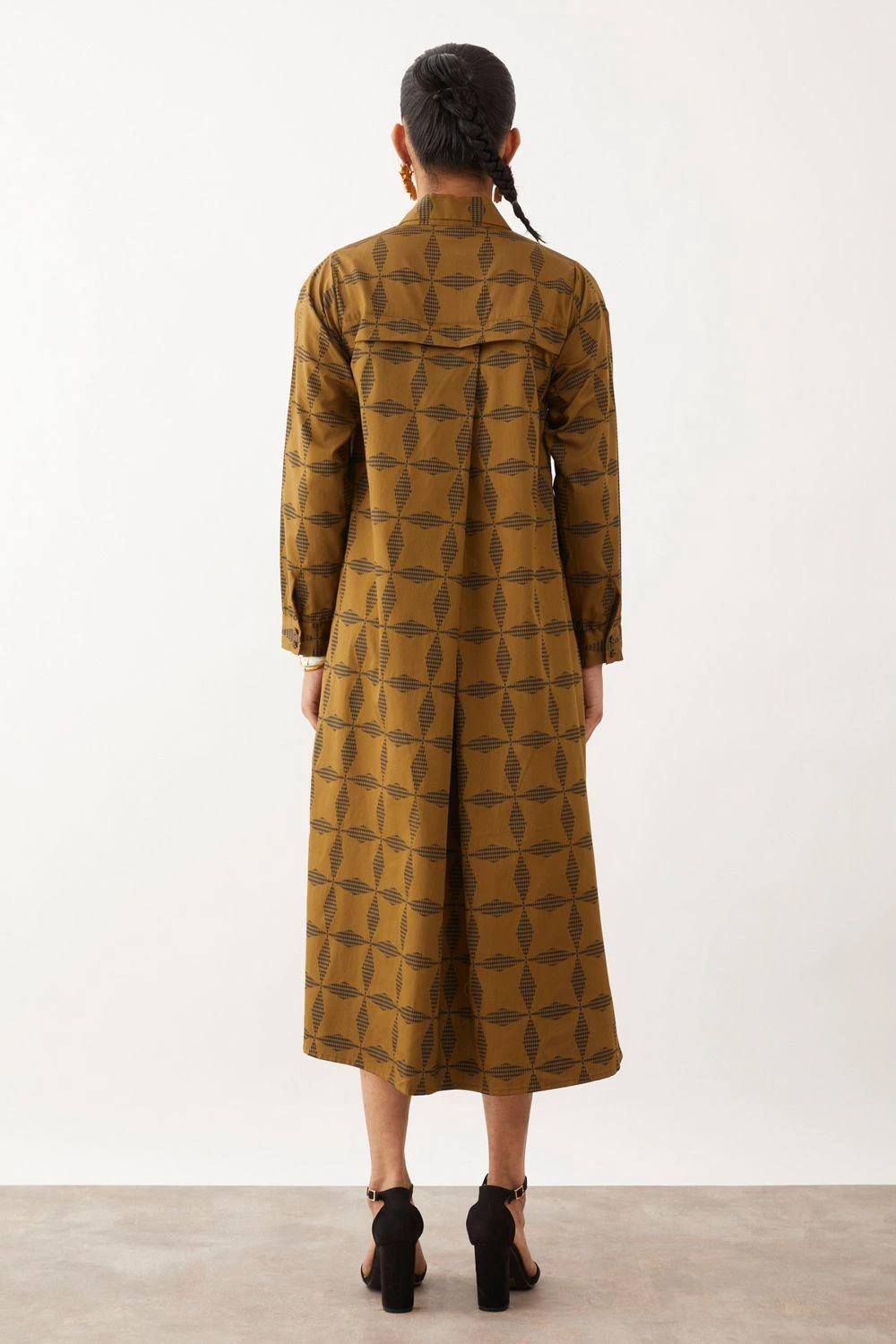 SNOB Faro Olive Trench Style Dress 6 SNOB Faro Olive Trench Style Dress - Image 4