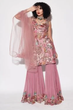 Varun Bahl Lavender Pink Cutout Embroidered Kurta Set -Inca Sales Store 11923vb20 3