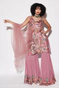 Varun Bahl Lavender Pink Cutout Embroidered Kurta Set -Inca Sales Store 11923vb20 4