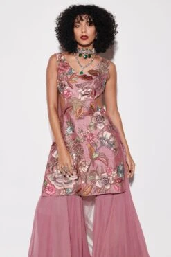 Varun Bahl Lavender Pink Cutout Embroidered Kurta Set -Inca Sales Store 11923vb20 7