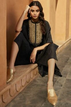 Avacara Black Embroidered Kaftan Set -Inca Sales Store 1210av05 3