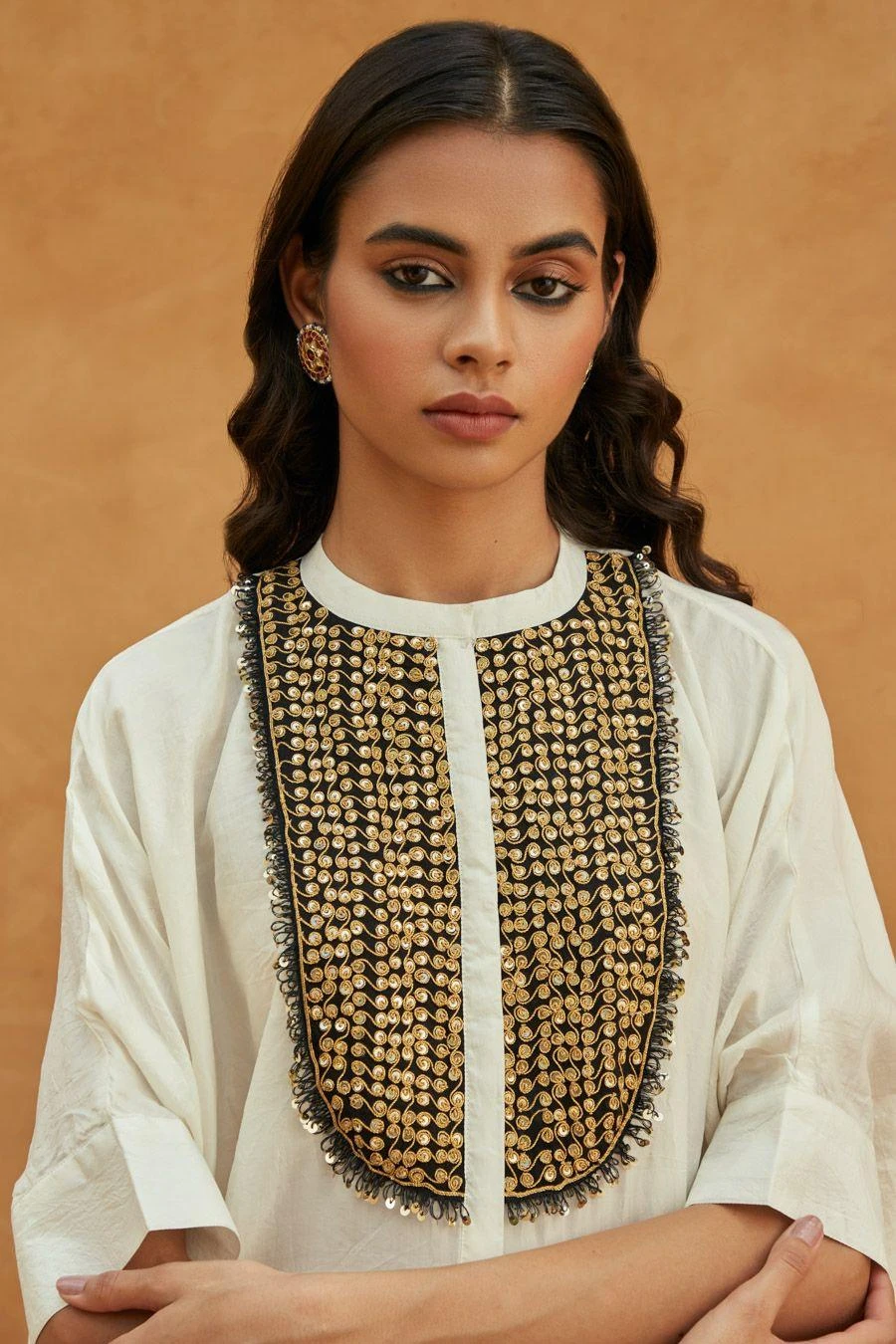 Avacara White Mulberry Silk Kaftan Set 4 Avacara White Mulberry Silk Kaftan Set - Image 2