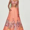 Aisha Rao Peach Embellished Lehenga Set
