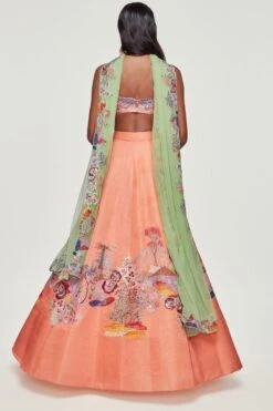 Aisha Rao Peach Embellished Lehenga Set -Inca Sales Store 1211ar8 4
