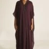 Shorshe Plum Hand Embroidered Kaftan 2 Shorshe Plum Hand Embroidered Kaftan -Inca Sales Store 1211sh2 1