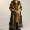 Shorshe Black Handloom Silk Dupatta