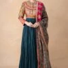 Debyani Blue Floral Printed & Embellished Anarkali Set -Inca Sales Store 121223di2 1