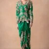 Anamika Khanna Emerald Green Floral & Sequin Top-Skirt Set -Inca Sales Store 12124ak6 1