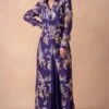 Anamika Khanna Purple Floral & Sequin Embellished Jacket Set -Inca Sales Store 12124ak7 1