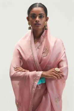 Kshitij Jalori Pale Pink Naaz Sadra Embellished Sari -Inca Sales Store 1212ks23 3