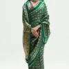 Kshitij Jalori Malabar Emerald Green Silk Brocade Sari -Inca Sales Store 1212ks24 1
