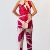 Twinkle Hanspal Iris Blush Print Pant Suit With Embroidery