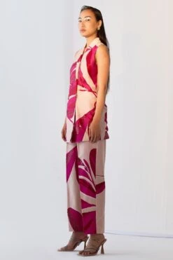 Twinkle Hanspal Iris Blush Print Pant Suit With Embroidery -Inca Sales Store 1212th3 3