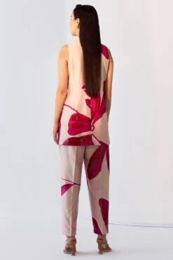 Twinkle Hanspal Iris Blush Print Pant Suit With Embroidery -Inca Sales Store 1212th3 4