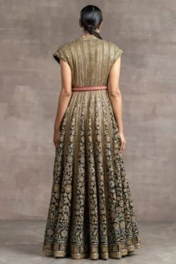 Tarun Tahiliani Black Anarkali Style Jacket Set -Inca Sales Store 1212tt07 4