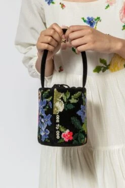 Ode To Odd Black Beaded Bucket Bag -Inca Sales Store 123odd10 3