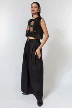 Ode To Odd Black Checkered Silk Organza Bib -Inca Sales Store 123odd23 5