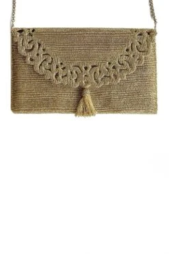 KOKOMMO Golden Beaded Cutwork Pochette Clutch -Inca Sales Store 124kkmm1 2