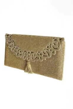 KOKOMMO Golden Beaded Cutwork Pochette Clutch -Inca Sales Store 124kkmm1 3