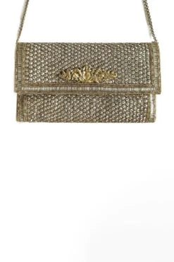 KOKOMMO Golden Embellished Clutch -Inca Sales Store 124kkmm12 3