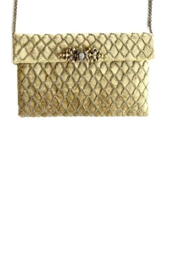 KOKOMMO Golden Velvet Embroidered Clutch -Inca Sales Store 124kkmm3 2