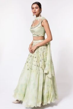 DUARA Pastel Green Embellished Lehenga Set -Inca Sales Store 124ua4 2