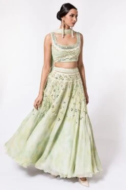 DUARA Pastel Green Embellished Lehenga Set -Inca Sales Store 124ua4 3