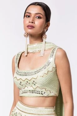 DUARA Pastel Green Embellished Lehenga Set -Inca Sales Store 124ua4 4