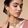 Turquoise Jewels Gold & Pink Kundan Necklace Set -Inca Sales Store 12523tou6 1