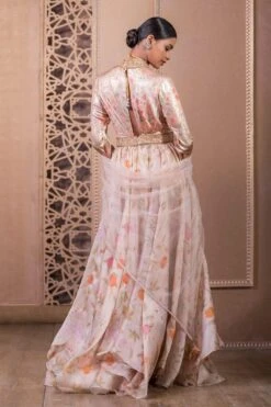 Tarun Tahiliani Blush Floral Anarkali Set -Inca Sales Store 12623tt28 4