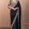 Tarun Tahiliani Black Floral Sari Set -Inca Sales Store 12623tt9 1