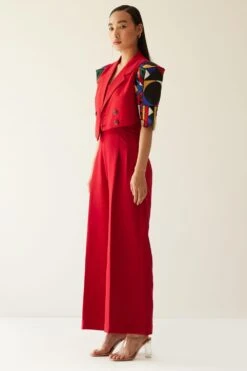 Mini Sondhi Red Embellished Box Sleeve Jacket Set 9 Mini Sondhi Red Embellished Box Sleeve Jacket Set -Inca Sales Store 12723ms18 2