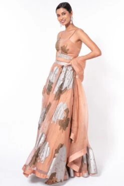 Bhumika Sharma Nude Dahlia Print Lehenga Set -Inca Sales Store 128bh3 4 1