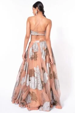 Bhumika Sharma Nude Dahlia Print Lehenga Set -Inca Sales Store 128bh3 5
