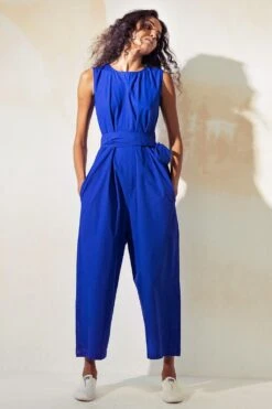Khara Kapas Electric Blue Fitted Jumpsuit -Inca Sales Store 12923kk1 3