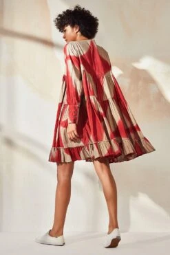 Khara Kapas Ruby Clamp Dyed Dress 10 Khara Kapas Ruby Clamp Dyed Dress -Inca Sales Store 12923kk18 4