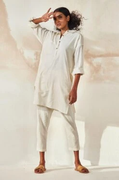 Khara Kapas White Camilia Tunic Set -Inca Sales Store 12923kk24 2