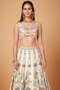 Siddhartha Bansal Ivory Floral Embellished Lehenga Set 10 Siddhartha Bansal Ivory Floral Embellished Lehenga Set -Inca Sales Store 12sbl5 4