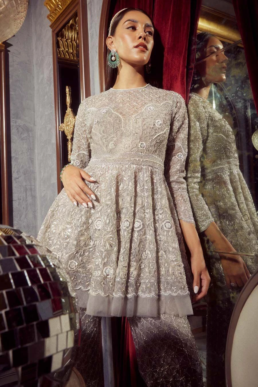 Devika Bhayana Bellatrix Embellished Peplum & Flared Pants 7 Devika Bhayana Bellatrix Embellished Peplum & Flared Pants - Image 5