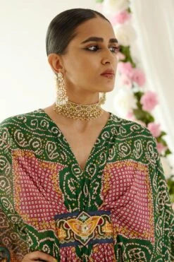 Rajdeep Ranawat Yellow Imama Floral Kaftan -Inca Sales Store 1303rr22 4