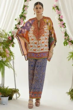 Rajdeep Ranawat Red Ramona V-neck Poncho -Inca Sales Store 1303rr36 3 1