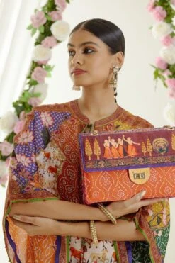 Rajdeep Ranawat Red Ramona V-neck Poncho -Inca Sales Store 1303rr36 5 1