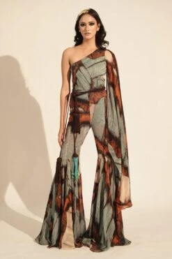 Nikita Mhaisalkar Powder Blue Butterfly Printed Jumpsuit