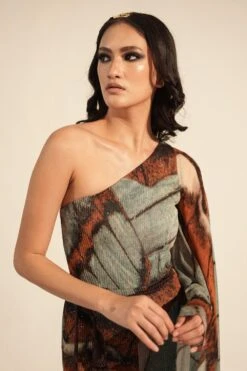 Nikita Mhaisalkar Powder Blue Butterfly Printed Jumpsuit -Inca Sales Store 131023nmw27 4