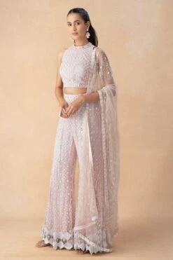 Mishru Pink Floral Embroidered Sharara Set -Inca Sales Store 131123mu2 3