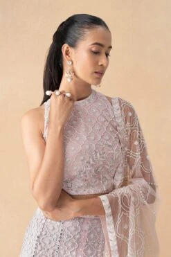 Mishru Pink Floral Embroidered Sharara Set -Inca Sales Store 131123mu2 4